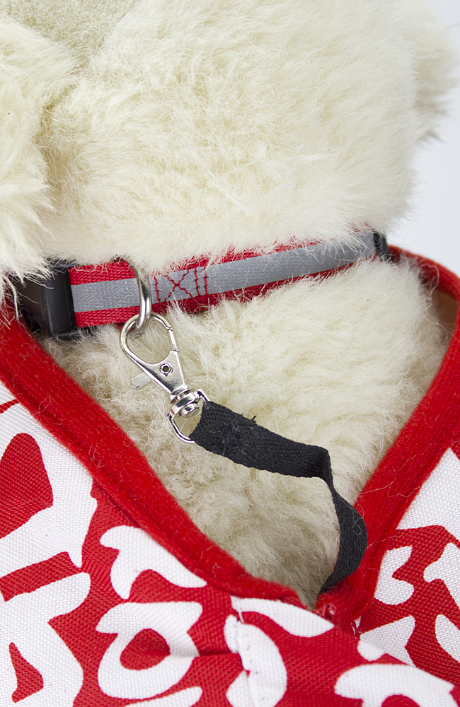 Umhänge-/Tragetasche für Welpen/kleine Hunde bis 5 kg, Farbe: Weiß / Rot